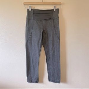 Lululemon Gray Ruched Crop Leggings 4